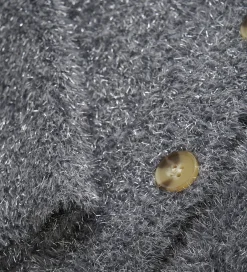 Cardigans|Striktrøjer|Creamie Cardigan - Strik - Glitter - Iron Gate