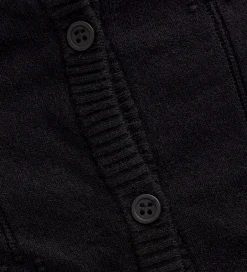 Cardigans|Striktrøjer|Creamie Cardigan - Strik - Pointelle - Sort