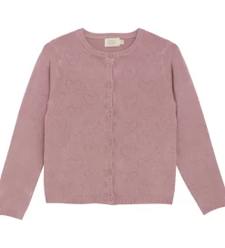 Cardigans|Striktrøjer|Creamie Cardigan - Viskose/Nylon - Pointelle - Woodrose