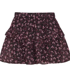 Nederdele|Creamie Nederdel - Flower Dobby - Sort