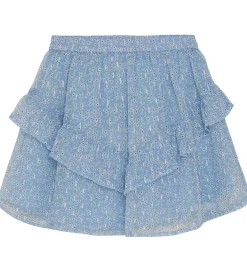 Nederdele|Creamie Nederdel - Flower Lurex - Forever Blue