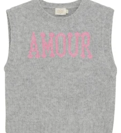 Veste|Creamie Vest - Strik - Slipover - Light Grey Melange