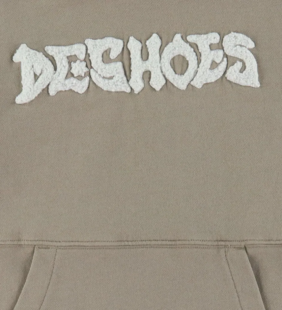 Hættetrøjer|DC Shoes Hættetrøje - Mortar - Crockery m. Hvid