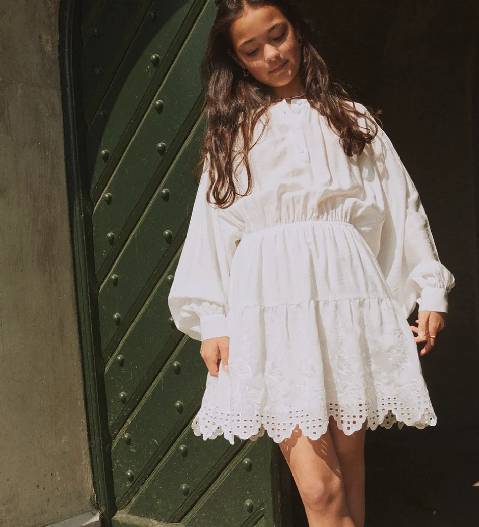 Konfirmationstøj|Designers Remix Kjole - Vera Broderie Short - Cream