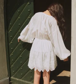 Konfirmationstøj|Designers Remix Kjole - Vera Broderie Short - Cream