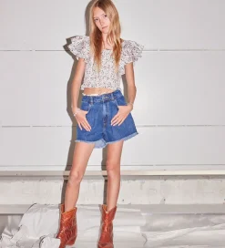 Toppe|Designers Remix Top - Sandrine - White Flower Print