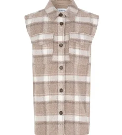 Veste|Designers Remix Vest - Uld/Polyester - G Jayden - Beige Check