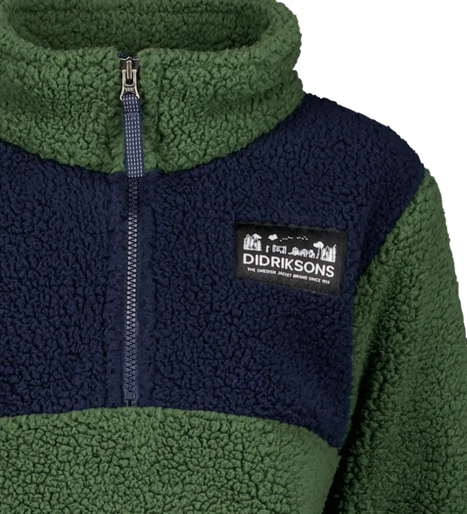 Fleece|Didriksons Fleecetrøje - Gosig - Light Moss
