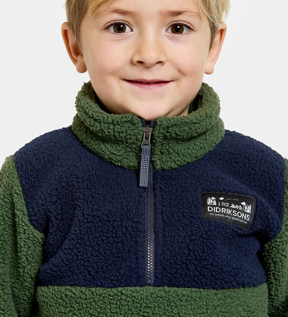 Fleece|Didriksons Fleecetrøje - Gosig - Light Moss