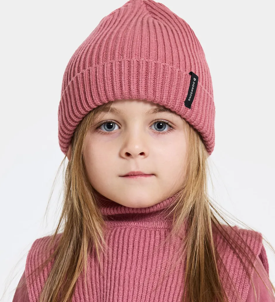 Huer Og Hatte|Didriksons Hue - Strik/Rib - Bus - Heather Pink