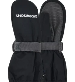 Handsker Og Luffer|Didriksons Luffer m. Fleece - Biggles Zip - Sort m. Lynlås