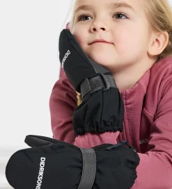 Handsker Og Luffer|Didriksons Luffer m. Fleece - Biggles Zip - Sort m. Lynlås