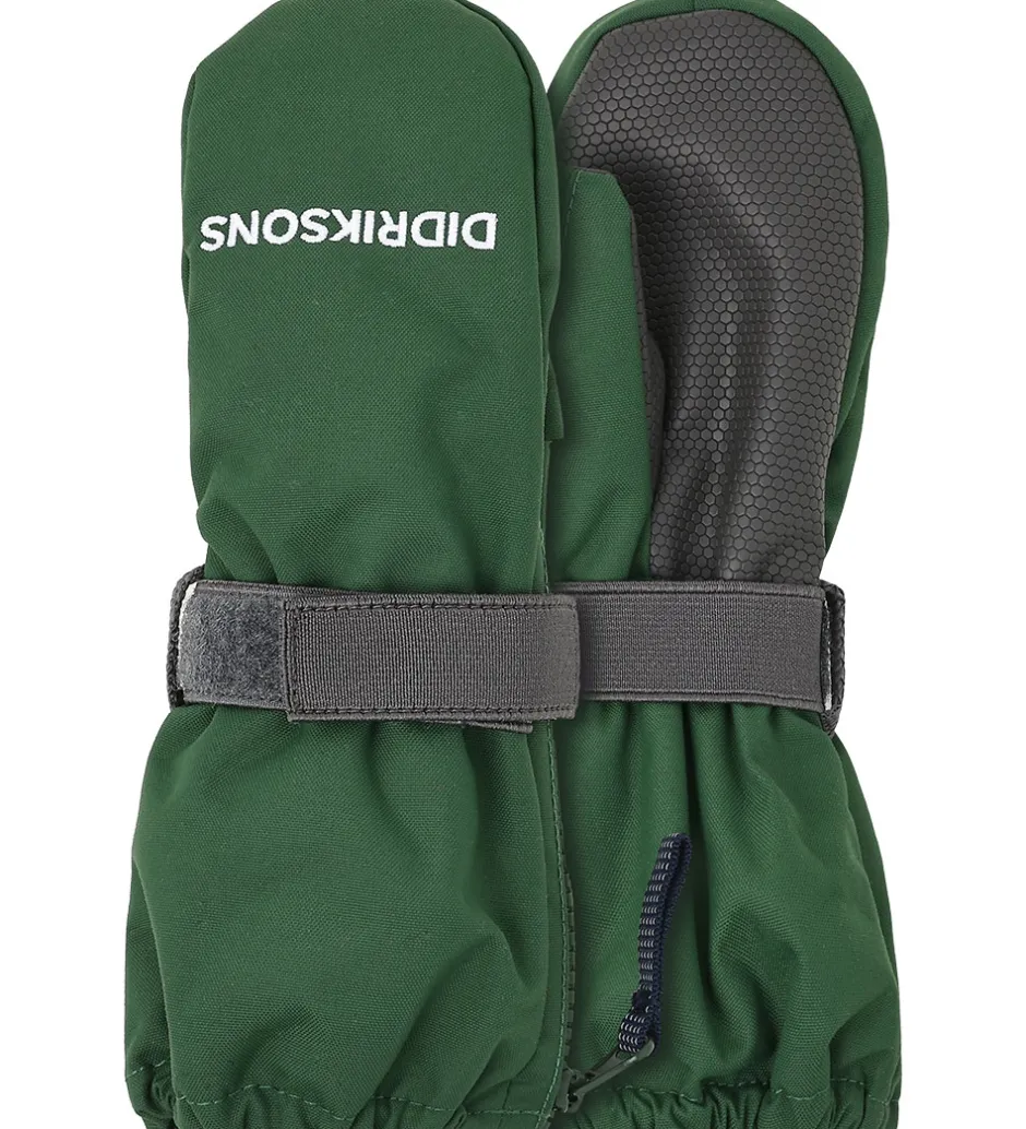 Handsker Og Luffer|Didriksons Luffer m. Fleece - Biggles Zip - Pine Green m. Lynlås