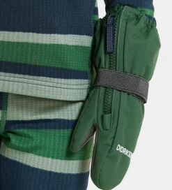 Handsker Og Luffer|Didriksons Luffer m. Fleece - Biggles Zip - Pine Green m. Lynlås