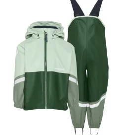 Regntøj|Didriksons Regntøj m. Seler - Waterman - PU - Pine Green
