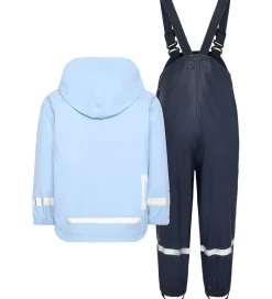 Regntøj|Didriksons Regntøj m. Seler - PU - Slaskeman - Light Sea Blue