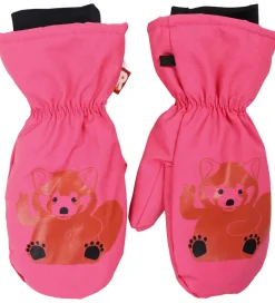 Handsker Og Luffer|DYR -Cph Luffer m. Fleece - Paw - Spicy Pink Rød Peace Panda