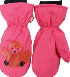 Handsker Og Luffer|DYR -Cph Luffer m. Fleece - Paw - Spicy Pink Rød Peace Panda