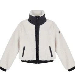 Fleece|EA7 Fleecejakke - White Sand m. Sort