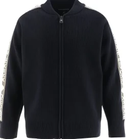 Striktrøjer|Emporio Armani Cardigan - Strik - Navy/Hvid