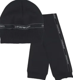 Tørklæder|Emporio Armani Gaveæske - Hue/Halstørklæde - Uld/Bomuld - Sort