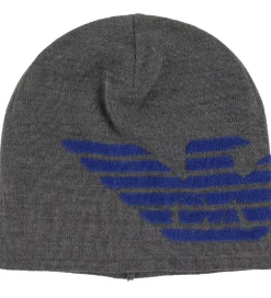 Tørklæder|Emporio Armani Gaveæske - Hue/Tørklæde - Bomuld/Uld - Grå/Blå