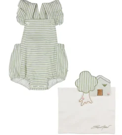 Sommerdragter|Emporio Armani Gaveæske - Sommerdragt/Nusseklud - Grøn/Hvidstrib