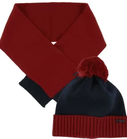 Tørklæder|Emporio Armani Gaveæske - Strikhue/Tørklæde - Uld - Rød/Navy