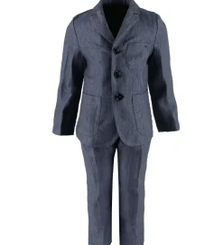 Konfirmationstøj|Jakkesæt Og Blazers|Emporio Armani Jakkesæt - Hør - Blåmeleret