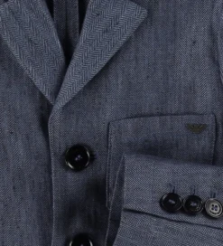 Konfirmationstøj|Jakkesæt Og Blazers|Emporio Armani Jakkesæt - Hør - Blåmeleret