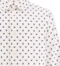 Konfirmationstøj|Emporio Armani Skjorte - Hvid/Sort m. Logoer