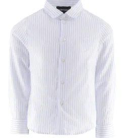 Konfirmationstøj|Emporio Armani Skjorte - Hvid/Blåstribet