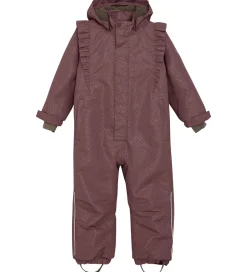 Flyverdragter|En Fant Flyverdragt - Rosa Taupe m. Guldprikker/Flæser