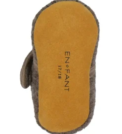 Uld|En Fant Hjemmesko - Uld - Chocolate Brown m. Bjørn