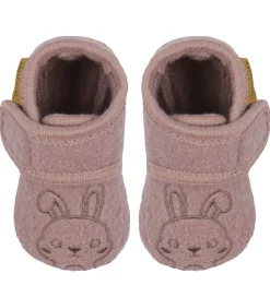 Uld|En Fant Hjemmesko - Uld - Marron m. Kanin