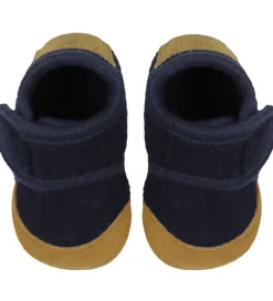 Uld|En Fant Hjemmesko - Uld - Navy