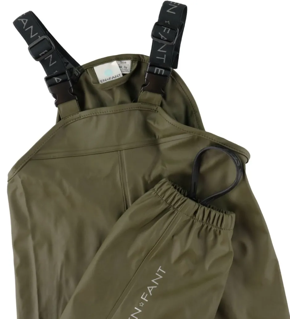 Regntøj|En Fant Regntøj m. Seler - PU - Ivy Green