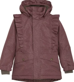 Vinterjakker|En Fant Vinterjakke - Rose Taupe m. Guldprikker/Flæser