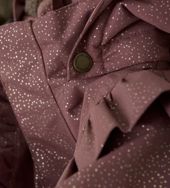 Vinterjakker|En Fant Vinterjakke - Rose Taupe m. Guldprikker/Flæser