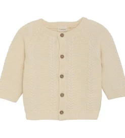 Cardigans|Striktrøjer|Fixoni Cardigan - Strik - Eggnog