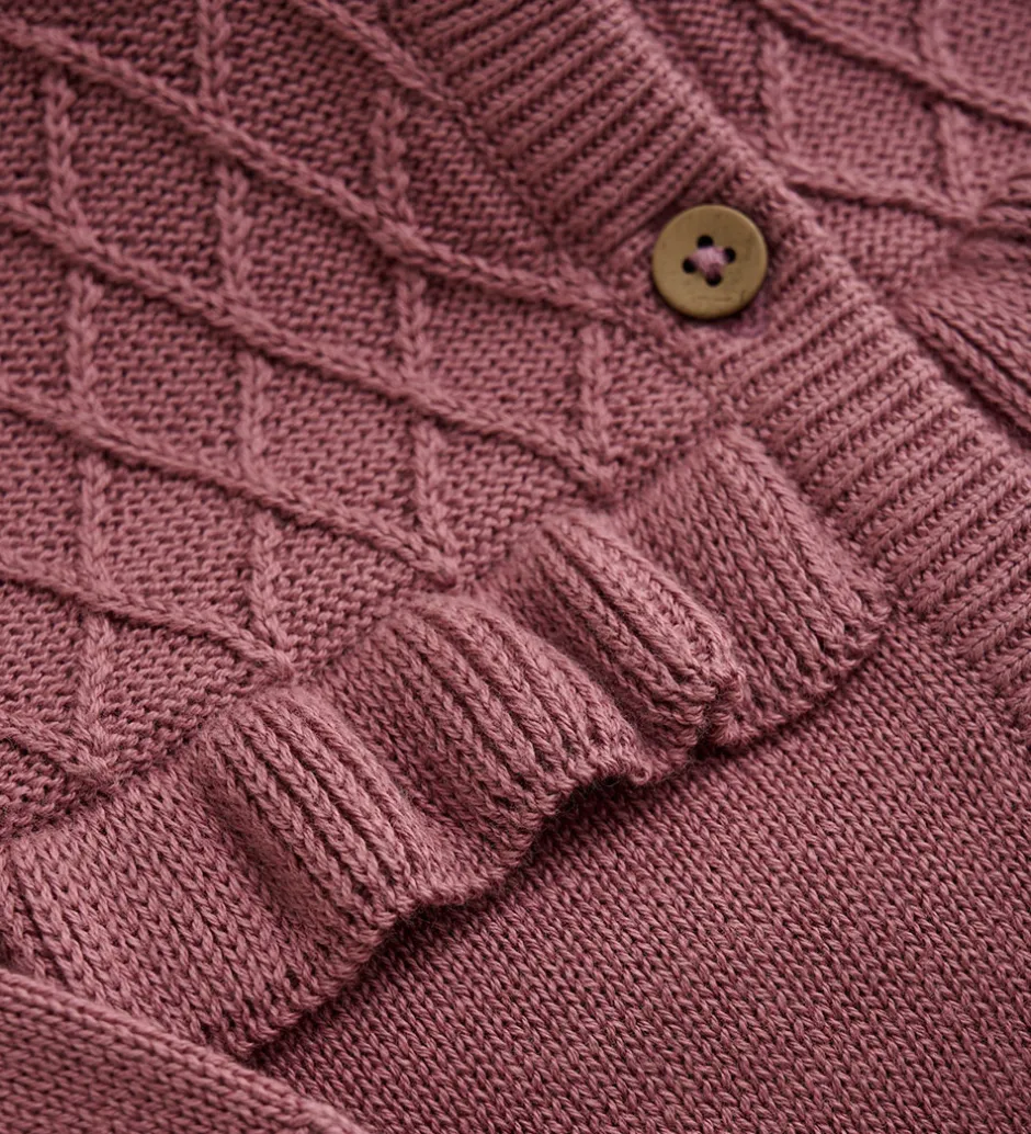Cardigans|Striktrøjer|Fixoni Cardigan - Strik - Wistful Mauve