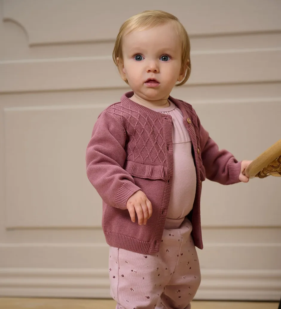 Cardigans|Striktrøjer|Fixoni Cardigan - Strik - Wistful Mauve