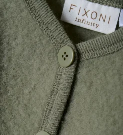Striktrøjer|Fixoni Cardigan - Uld - Deep Lichen Green