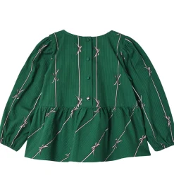 Bluser|Fliink Bluse - Bowie - Hunter Green Bow AOP