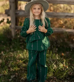 Bluser|Fliink Bluse - Bowie - Hunter Green Bow AOP