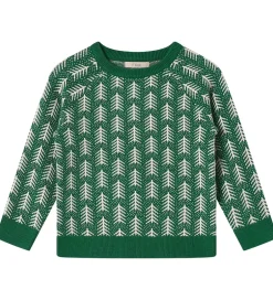 Bluser|Unisex-Tøj|Fliink Bluse - Strik - Viskoseblanding - Benna - Hunter Green