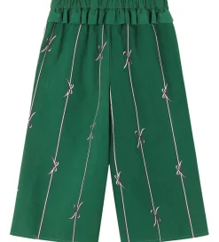 Bukser Og Jeans|Fliink Bukser - Bowie - Hunter Green Bow AOP