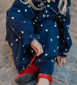 Bukser Og Jeans|Unisex-Tøj|Fliink Bukser - Fløjl - Dolly - Insignia Blue AOP