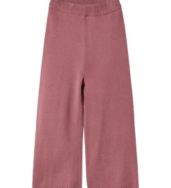 Bukser Og Jeans|Unisex-Tøj|Fliink Bukser - Wide - Strik - Viskoseblanding - Alon - Ash Rose