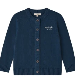 Cardigans|Striktrøjer|Fliink Cardigan - Strik - Mahdi - Insignia Blue